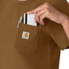 Force Cross-Flex Women's Crew Neck Scrub Top Carhartt Brown side detail 1