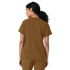 Force Cross-Flex Women's Crew Neck Scrub Top Carhartt Brown back view