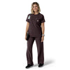 Force Cross-Flex Women's Crew Neck Scrub Top Dark Sepia full scrub set