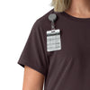Force Cross-Flex Women's Crew Neck Scrub Top Dark Sepia side detail 1