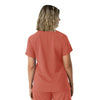 Force Cross-Flex Women's Crew Neck Scrub Top Dusty Cedar back view