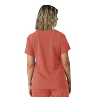 Force Cross-Flex Women's Crew Neck Scrub Top Dusty Cedar back view