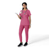 Force Cross-Flex Women's Crew Neck Scrub Top Electric Fuschia full scrub set