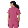 Force Cross-Flex Women's Crew Neck Scrub Top Electric Fuschia back view