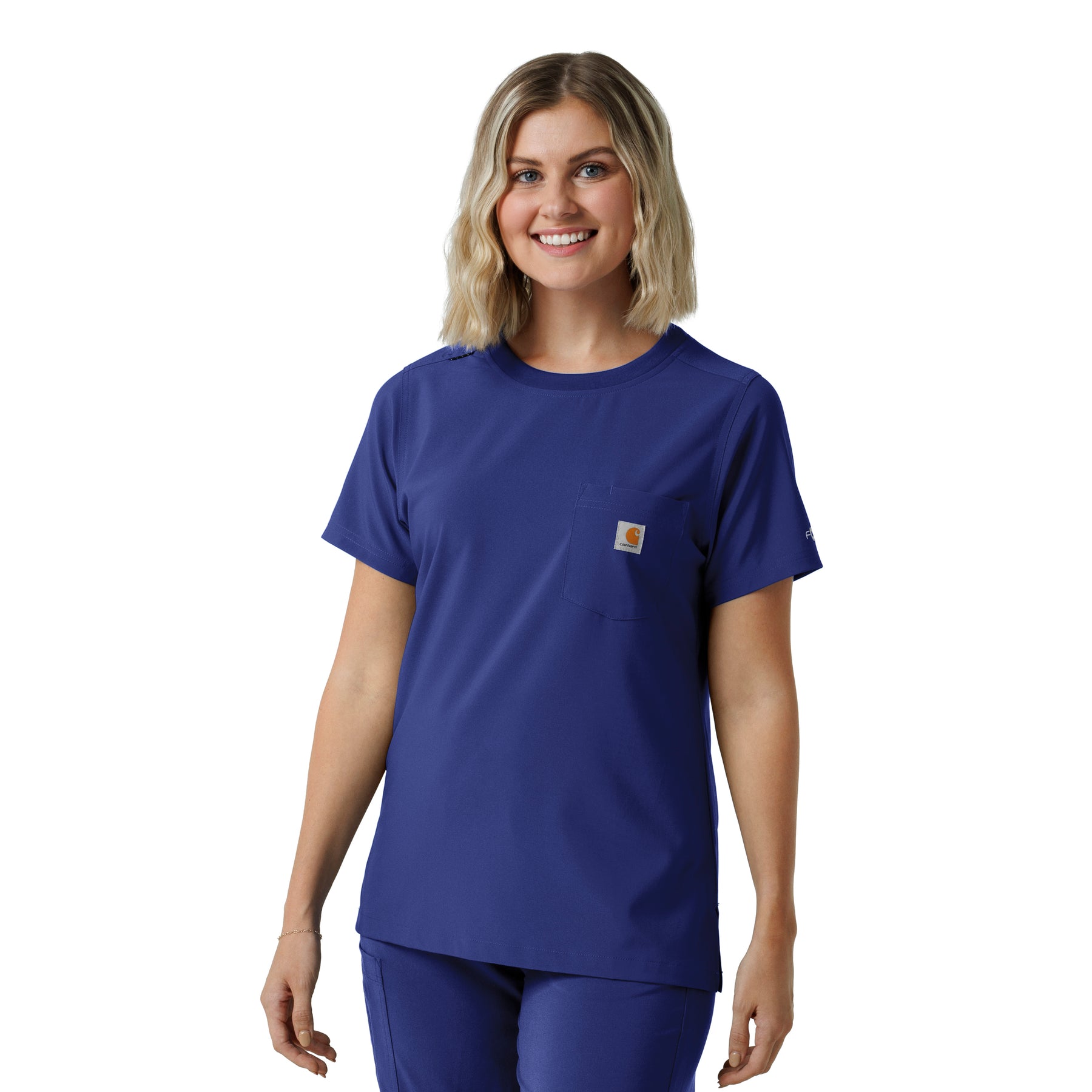 Force Cross-Flex Women's Crew Neck Scrub Top Galaxy Blue