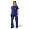 Force Cross-Flex Women's Crew Neck Scrub Top Galaxy Blue full scrub set