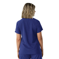 Force Cross-Flex Women's Crew Neck Scrub Top Galaxy Blue back view