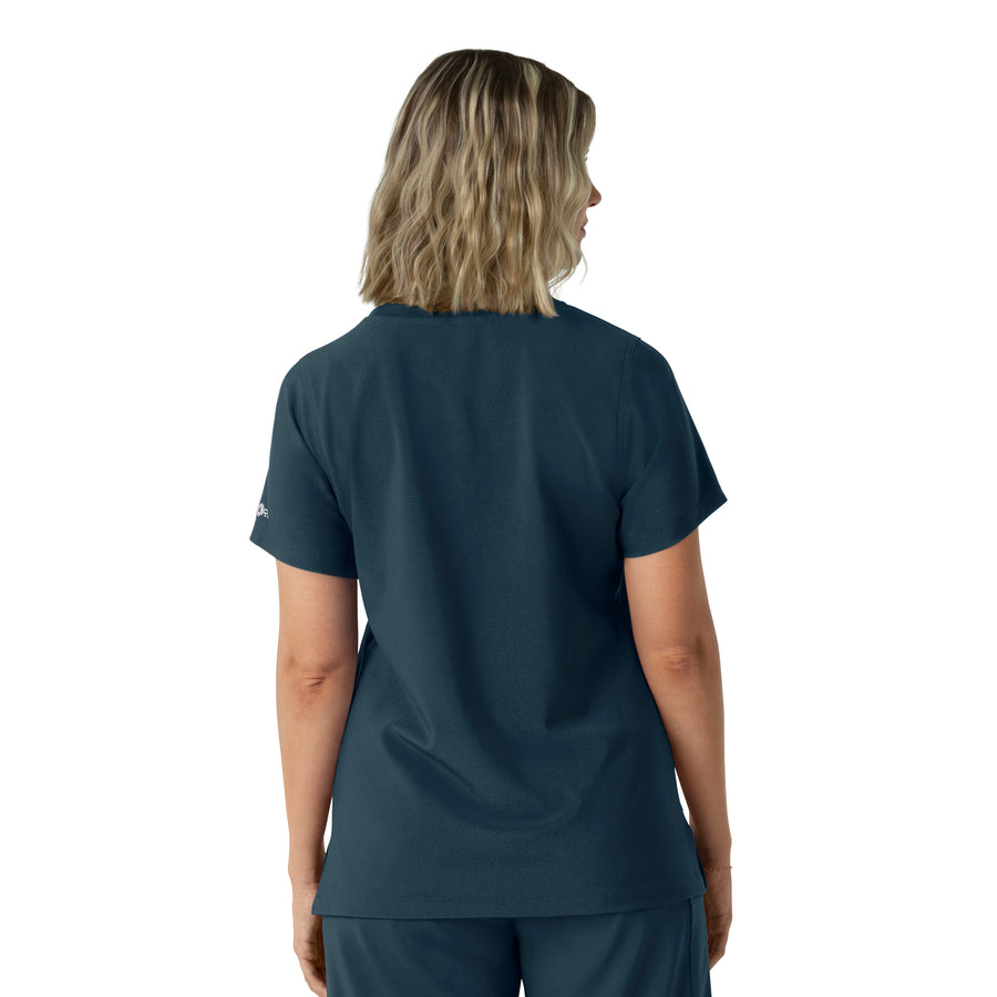 Force Cross-Flex Women's Crew Neck Scrub Top Navy back view