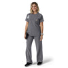 Force Cross-Flex Women's Crew Neck Scrub Top Pewter full scrub set