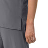 Force Cross-Flex Women's Crew Neck Scrub Top Pewter hemline detail