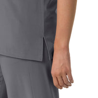 Force Cross-Flex Women's Crew Neck Scrub Top Pewter hemline detail
