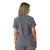 Force Cross-Flex Women's Crew Neck Scrub Top Pewter back view