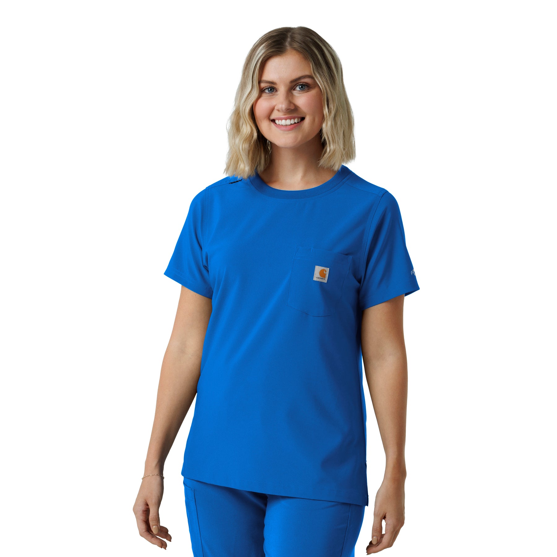 Force Cross-Flex Women's Crew Neck Scrub Top Royal