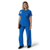 Force Cross-Flex Women's Crew Neck Scrub Top Royal full scrub set