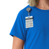 Force Cross-Flex Women's Crew Neck Scrub Top Royal side detail 1