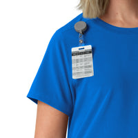 Force Cross-Flex Women's Crew Neck Scrub Top Royal side detail 1