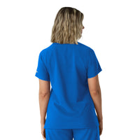 Force Cross-Flex Women's Crew Neck Scrub Top Royal back view