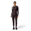 Force Cross-Flex Women's Crew Neck Long Sleeve Scrub Top Dark Sepia full scrub set