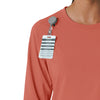 Force Cross-Flex Women's Crew Neck Long Sleeve Scrub Top Dusty Cedar side detail 1
