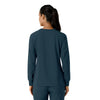 Force Cross-Flex Women's Crew Neck Long Sleeve Scrub Top Navy back view