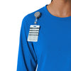 Force Cross-Flex Women's Crew Neck Long Sleeve Scrub Top Royal side detail 1
