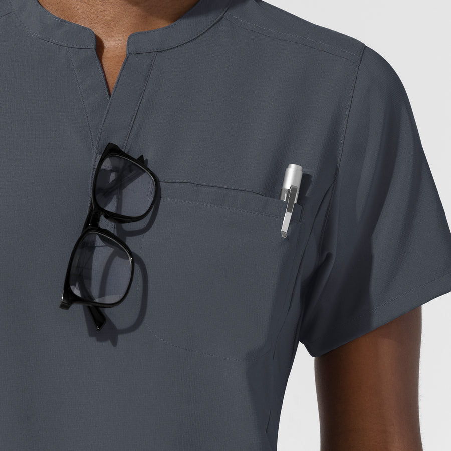 Carhartt Cross-Flex Women's Chest Pocket Scrub Top - Approaching Storm glasses loop