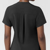 Carhartt Cross-Flex Women's Chest Pocket Scrub Top - Black back closeup