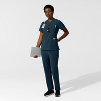 Carhartt Cross-Flex Women's Chest Pocket Scrub Top - Navy scrub set