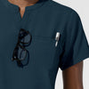 Carhartt Cross-Flex Women's Chest Pocket Scrub Top - Navy glasses loop