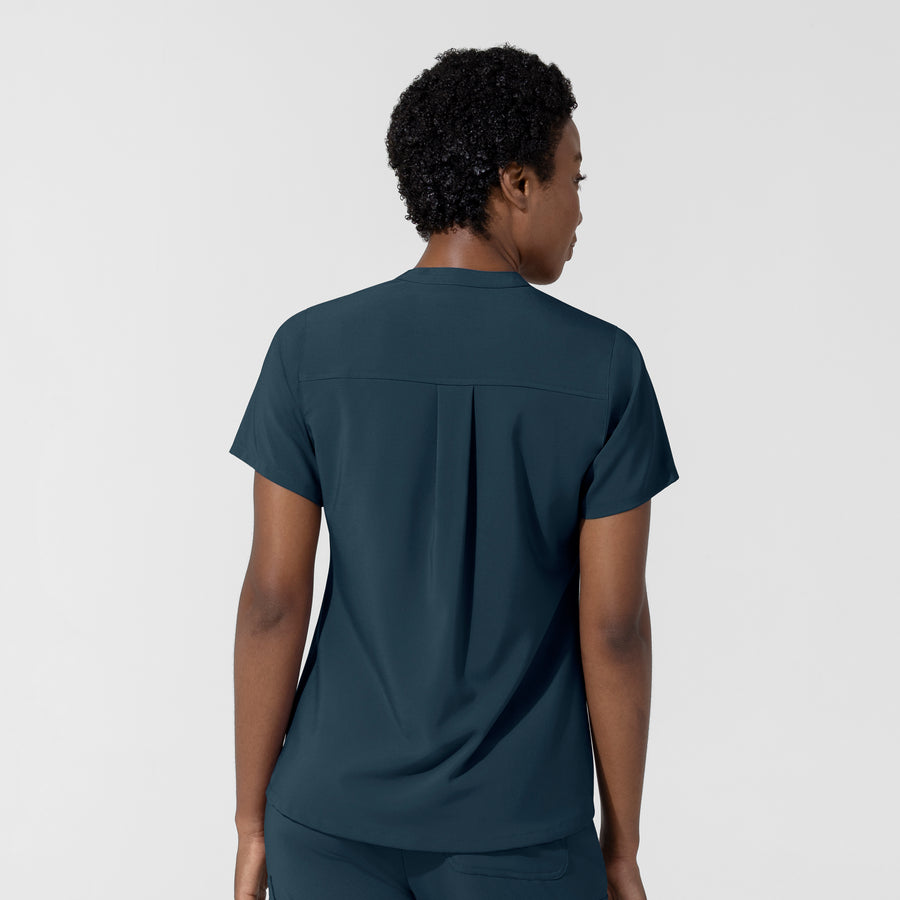 Carhartt Cross-Flex Women's Chest Pocket Scrub Top - Navy back