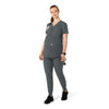 Force Essentials Women's Henley Maternity Scrub Top Pewter full scrub set