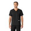 Force Essentials Unisex V-Neck 6-Pocket Scrub Top Black