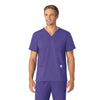 Force Essentials Unisex V-Neck 6-Pocket Scrub Top Grape