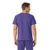 Force Essentials Unisex V-Neck 6-Pocket Scrub Top Grape back view