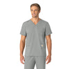 Force Essentials Unisex V-Neck 6-Pocket Scrub Top Grey