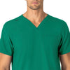 Force Essentials Unisex V-Neck 6-Pocket Scrub Top Hunter side view