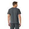 Force Essentials Unisex V-Neck 6-Pocket Scrub Top Pewter back view