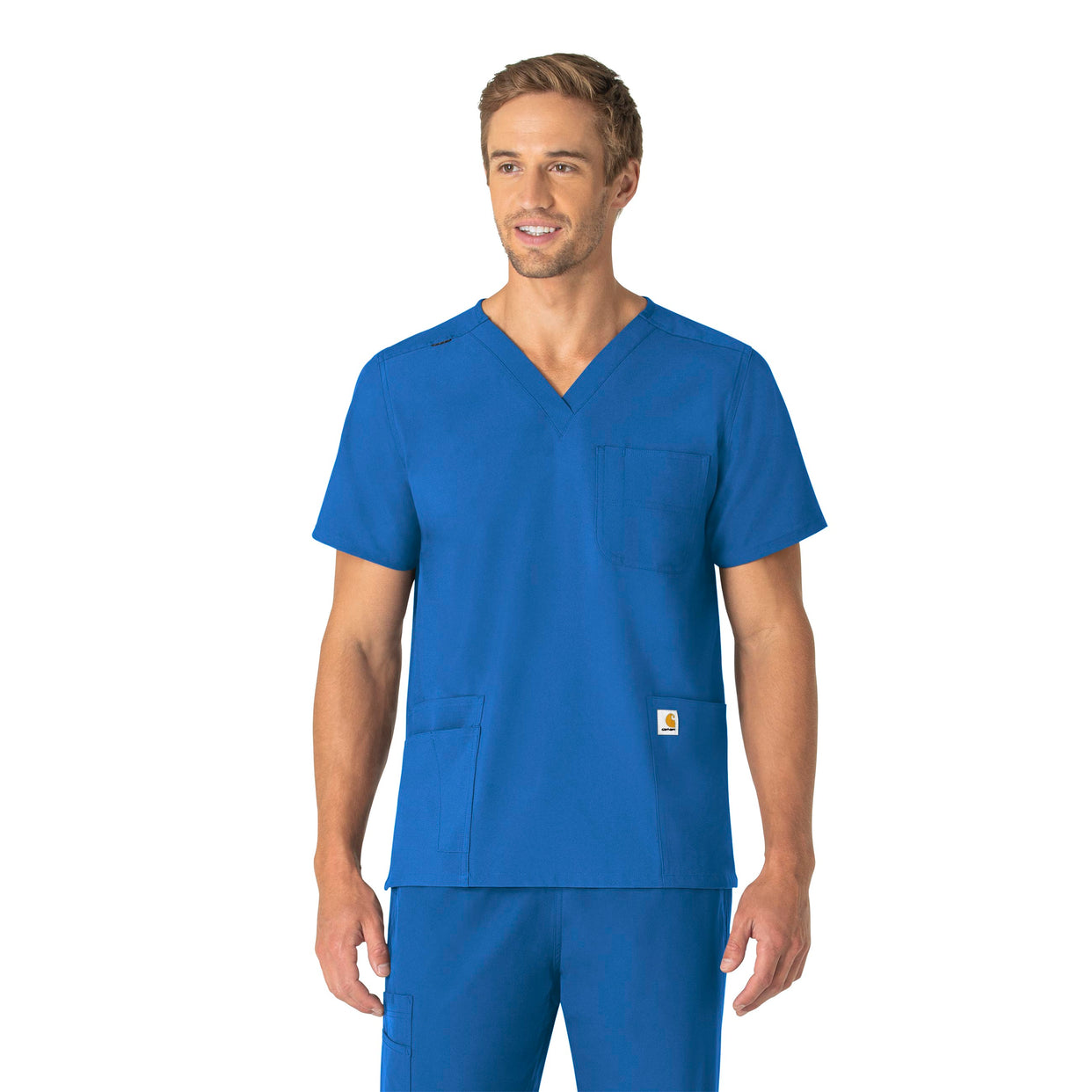 Force Essentials Unisex V-Neck 6-Pocket Scrub Top Royal