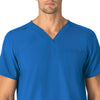 Force Essentials Unisex V-Neck 6-Pocket Scrub Top Royal side view