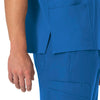 Force Essentials Unisex V-Neck 6-Pocket Scrub Top Royal front detail