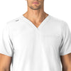 Force Essentials Unisex V-Neck 6-Pocket Scrub Top White side view