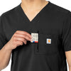 Rugged Flex Peak Men's Tuck-In Scrub Top Black side detail 2