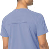 Rugged Flex Peak Men's Tuck-In Scrub Top Ceil Blue hemline detail