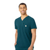 Rugged Flex Peak Men's Tuck-In Scrub Top Caribbean Blue