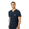 Rugged Flex Peak Men's Tuck-In Scrub Top Navy