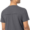 Rugged Flex Peak Men's Tuck-In Scrub Top Pewter hemline detail