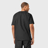 Ripstop & Sub-Scrubs Men's Bi-Swing 4-Pocket V-Neck Scrub Top Black back view