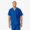 Ripstop & Sub-Scrubs Men's Bi-Swing 4-Pocket V-Neck Scrub Top Royal