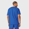 Ripstop & Sub-Scrubs Men's Bi-Swing 4-Pocket V-Neck Scrub Top Royal back view