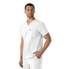 Force Essentials Men's V-Neck Shirttail Scrub Top White side view